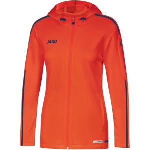 6819-f-18-veste-jako-femme-a-capuche-striker-2-0-rouge-fluo-bleu-marine