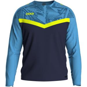 8824-e-914-sweatshirt-enfant-jako-iconic-bleu-marine-bleu-ciel-jaune-fluo