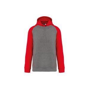 pa370-greyheather-sportyred-sweatshirt-a-capuche-enfant-proact-bicolore-gris-chine-rouge