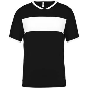 pa4001-black-white-maillot-enfant-col-rond-proact-noir-blanc