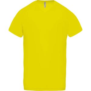pa476-fluorescentyellow-t-shirt-proact-sport-col-v-jaune-fluo
