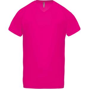 pa476-fuchsia-t-shirt-col-v-proact-sport-rose-fuchsia