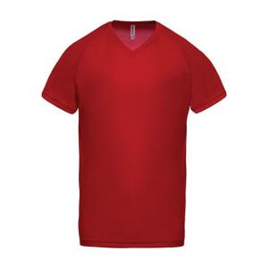 pa476-red-t-shirt-col-v-proact-sport-rouge