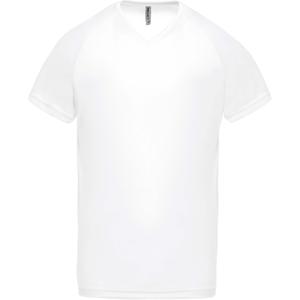 t-shirt-col-v-sport-proact-blanc