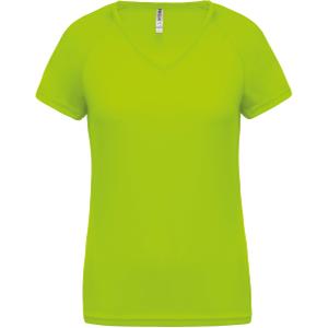 pa477-lime-t-shirt-femme-col-v-proact-sport-vert-fluo