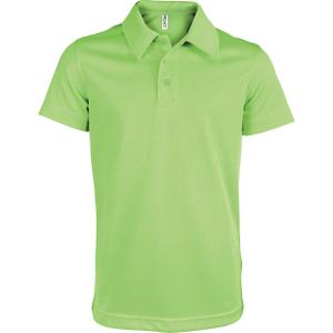 pa484-lime-polo-enfant-proact-sport-vert-fluo