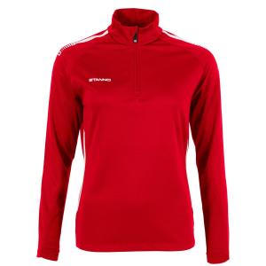 408609-6200-sweatshirt-1-4-zip-femme-stanno-first-red-blanc