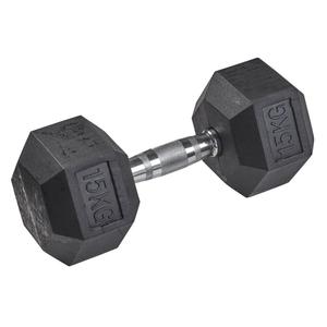 k3481-haltere-en-caoutchouc-hex-tanga-sports-argente-noir-noir-15-kg