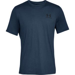 1326799-408-t-shirt-under-armour-sportstyle-left-chest-logo-bleu-marine-noir
