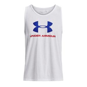 1329589-104-debardeur-under-armour-sportstyle-logo-blanc-rouge-bleu-royal