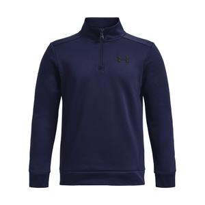 1373559-410-sweatshirt-1-4-zip-enfant-under-armour-fleece-r-bleu-navy-noir