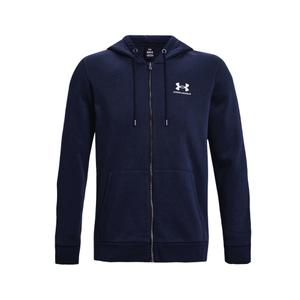 1373881-410-sweatshirt-a-capuche-entierement-zippe-under-armour-essential-fleece-bleu-navy-blanc