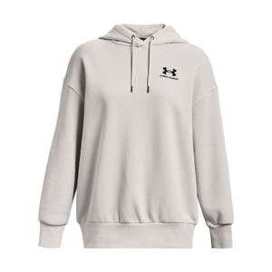 1379495-114-sweat-a-capuche-femme-under-armour-essential-flc-os-white-clay-noir