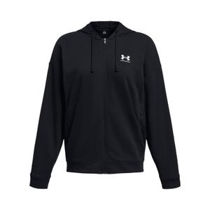 1386043-001-sweatshirt-a-capuche-oversize-zippe-femme-under-armour-rival-terry-noir-blanc