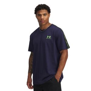 1390300-411-t-shirt-under-armour-icon-heavyweight-bleu-navy-cyber-green
